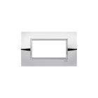 ABB - Placca square metal cromo lucido 4M 1gang - Mylos.