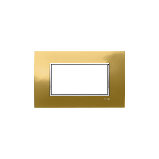 ABB - Square frame Metal Glossy Gold 4M 1gang Mylos PLACCA ORO LUCIDO
