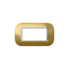 ABB - Round frame metal glossy gold 4M 4gang oro lucido Mylos placca round metal oro lucido 4M.