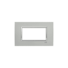 ABB - Placca Square Velvet Ghiaccio 4M 4gang Silver - Mylos