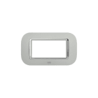 ABB - Placca round velvet ghiaccio 4M 1gang silver - Mylos