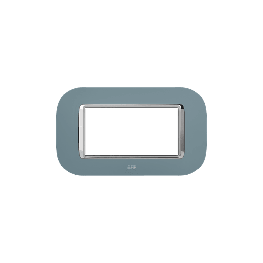 ABB - Placca round velvet grigio freddo 4M 1gang grey - Mylos