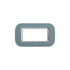 ABB - Placca round velvet grigio freddo 4M 1gang grey - Mylos