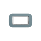 ABB - Placca round velvet grigio freddo 4M 1gang grey - Mylos
