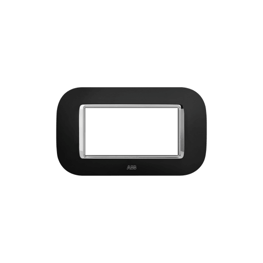 ABB - Placca round velvet nero 4M 4gang black - Mylos