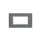 ABB - Placca Square Velvet Graphite 4M 4gang Black - Mylos