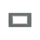 ABB - Placca Square Velvet Graphite 4M 4gang Black - Mylos