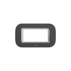 ABB - Placca Round Velvet Anthracite 4M 1gang Mylos - Mylos.