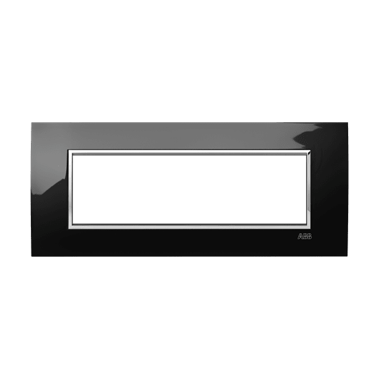 ABB - Placca Square Lucent Nero Brillante 7M 7gang Black - Mylos