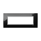 ABB - Placca Square Lucent Nero Brillante 7M 7gang Black - Mylos