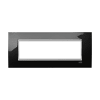 ABB - Placca Square Lucent Nero Brillante 7M 7gang Black - Mylos