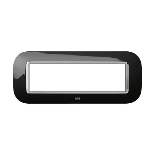ABB - Placca round lucent nero brillante 7M 1gang black - Mylos