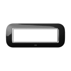 ABB - Placca round lucent nero brillante 7M 1gang black - Mylos 2CSY0700RLP