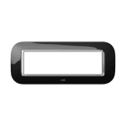 ABB - Placca round lucent nero brillante 7M 1gang black - Mylos