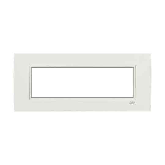 ABB - Square frame, Velvet, Pure white 7M 1gang White - Mylos PLACCA SQUARE BIANCO BIANCO 7M.