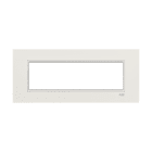 ABB - Square frame, Velvet, Pure white 7M 1gang White - Mylos PLACCA SQUARE BIANCO BIANCO 7M.