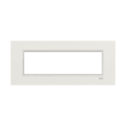 ABB - Square frame, Velvet, Pure white 7M 1gang White - Mylos PLACCA SQUARE BIANCO BIANCO 7M.