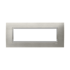 ABB - Placca Square Metal Acciaio Spazz. 7M Brushed Steel 1gang Stainless Steel - Mylos