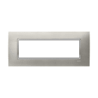 ABB - Placca Square Metal Acciaio Spazz. 7M Brushed Steel 1gang Stainless Steel - Mylos