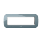 ABB - Placca round lucent grigio freddo 7M 1gang grey - Mylos