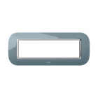 ABB - Placca round lucent grigio freddo 7M 1gang grey - Mylos