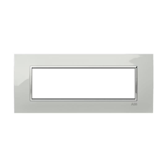 ABB - Square frame Lucent Ice 7M 7gang Silver Placca Ghiaccio Mylos.