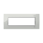ABB - Square frame Lucent Ice 7M 7gang Silver Placca Ghiaccio Mylos.