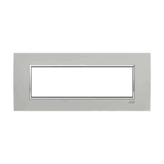 ABB - Square frame, Metal, Satin Aluminium 7M 7gang Titanium PLACCA ALLUM. SATIN. 7M.