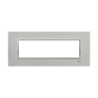 ABB - Square frame, Metal, Satin Aluminium 7M 7gang Titanium PLACCA ALLUM. SATIN. 7M.