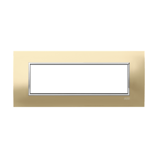 ABB - Square frame metal oro satin 7M 1gang Mylos placca.