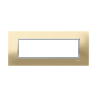 ABB - Square frame metal oro satin 7M 1gang Mylos placca.
