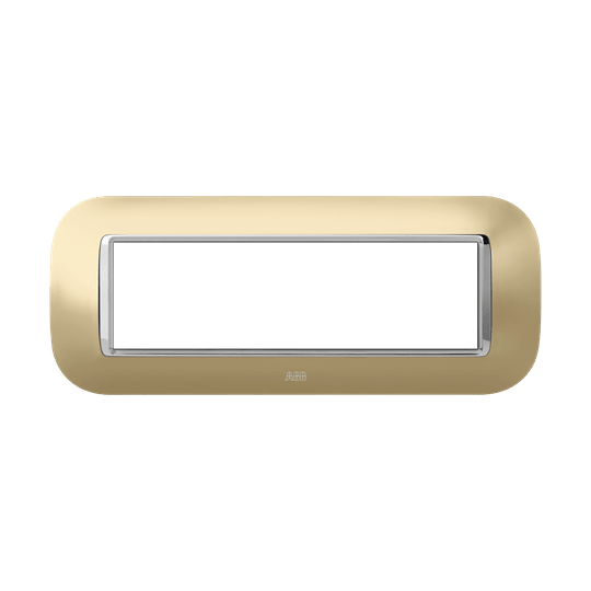 ABB - Placca round metal oro satin 7M 1gang gold - Mylos.
