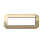 ABB - Placca round metal oro satin 7M 1gang gold - Mylos.