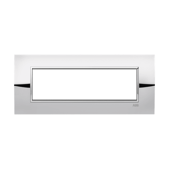 ABB - Square frame, Metal, Glossy Chrome 7M 7gang - Mylos PLACCA SQUARE METAL CROMO LUCIDO 7M.