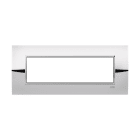 ABB - Square frame, Metal, Glossy Chrome 7M 7gang - Mylos PLACCA SQUARE METAL CROMO LUCIDO 7M.