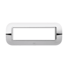 ABB - Round frame, Metal, Glossy Chrome 7M 7gang - Mylos PLACCA ROUND METAL CROMO LUCIDO 7M.