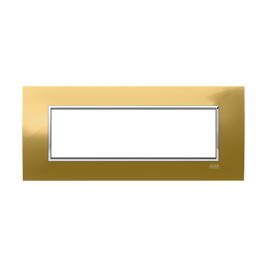 ABB - Square frame Metal Glossy Gold 7M 1gang Mylos PLACCA ORO LUCIDO