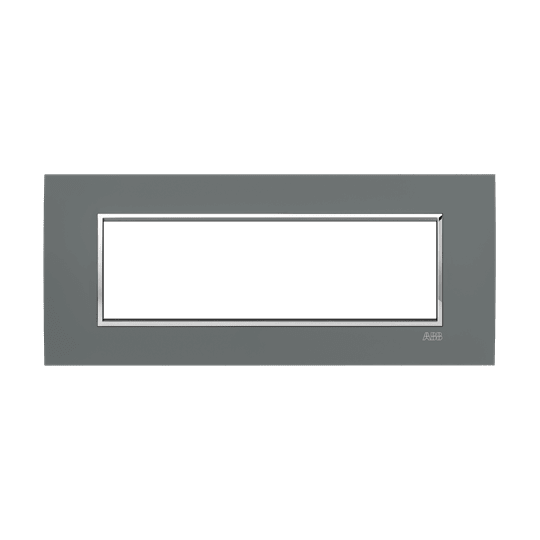 ABB - Placca Square Velvet Graphite 7M 7gang Black Mylos