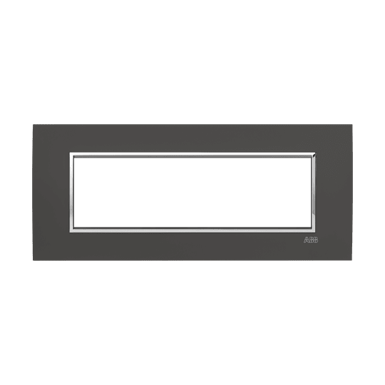 ABB - Placca Square Velvet Anthracite 7M 7gang Mylos - Mylos Square Frame Velvet Anthracite 7M. 2CSY0726QSP