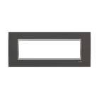 ABB - Placca Square Velvet Anthracite 7M 7gang Mylos - Mylos Square Frame Velvet Anthracite 7M.