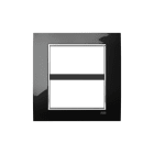 ABB - Placca Square Lucent Nero Brillante 4+4M 8gang Black - Mylos