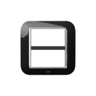 ABB - Placca round lucent nero brillante 4+4M 8gang black - Mylos