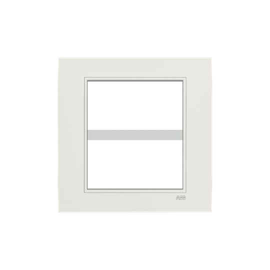 ABB - Square frame, Velvet, Pure white 4+4M 2gang White - Mylos PLACCA SQUARE BIANCO 4+4M