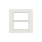 ABB - Square frame, Velvet, Pure white 4+4M 2gang White - Mylos PLACCA SQUARE BIANCO 4+4M