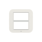 ABB - Round frame, velvet, pure white 4+4M 8gang - Mylos Placca round bianco 8gang.