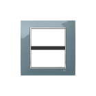 ABB - Placca Square Lucent Grigio Freddo 4+4M 2gang Grey - Mylos