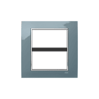 ABB - Placca Square Lucent Grigio Freddo 4+4M 2gang Grey - Mylos