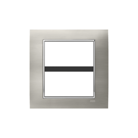ABB - Square frame, Metal, Brushed steel 4+4M 8gang Stainless steel - Mylos PLACCA ACCIAIO SPAZZ. 4+4M