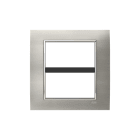 ABB - Square frame, Metal, Brushed steel 4+4M 8gang Stainless steel - Mylos PLACCA ACCIAIO SPAZZ. 4+4M