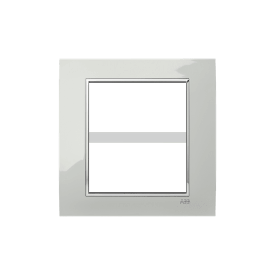 ABB - Square frame Lucent Ice 4+4M 8gang Silver Placca Ghiaccio Mylos.